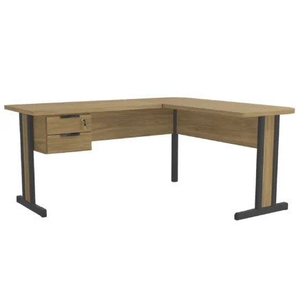 Mesa de Escritório 2 Gavetas Estrutura em MDP Versatile Kappesberg - Itapua