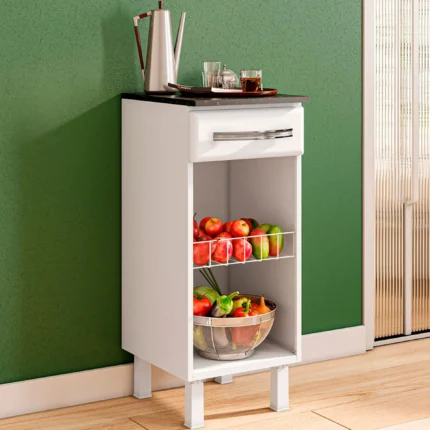 Fruteira com Tampo 1 Gaveta Telasul 800517-01 - Branco
